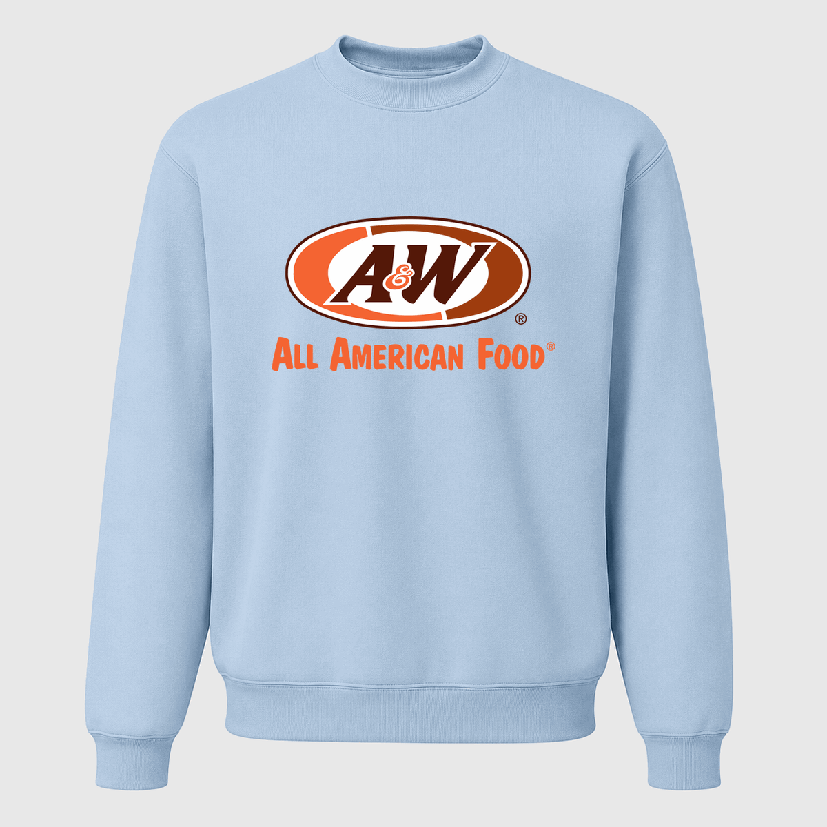 Men's A&W Crewneck Sweatshirt - Sky Blue