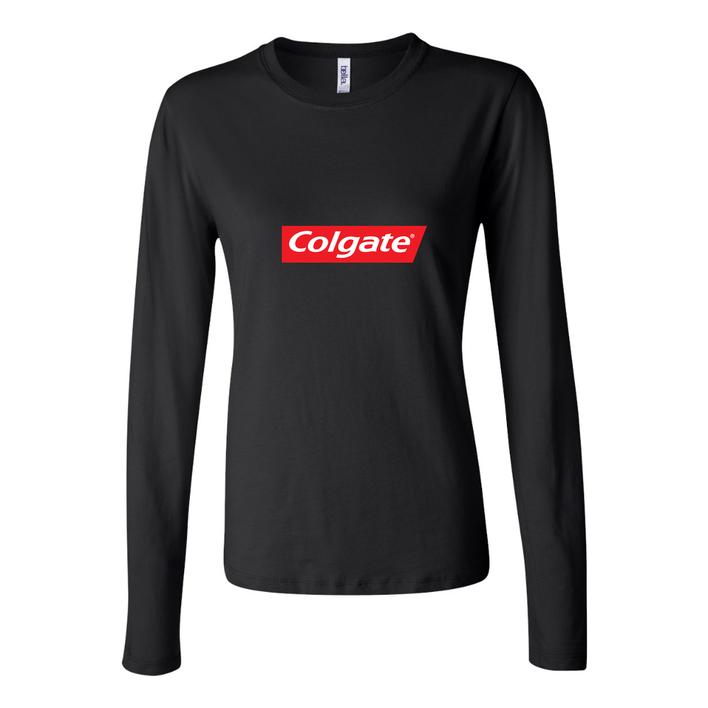Women's purepng.com colgate logologobrand logoiconslogos 2515199404838u0gz Long Sleeve T-Shirt - Black