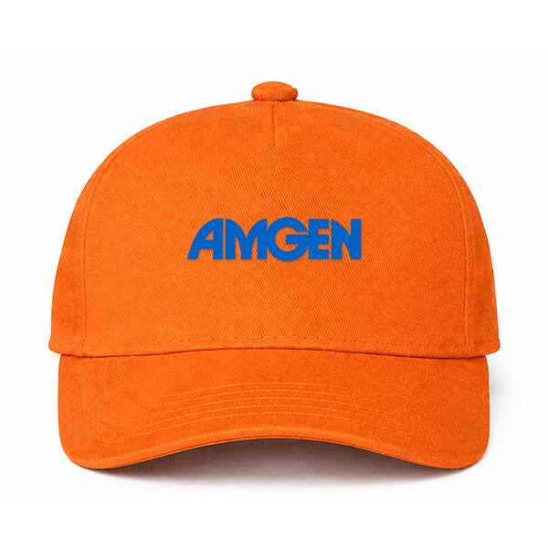 Amgen Logo Orange Dad Baseball Cap Hat