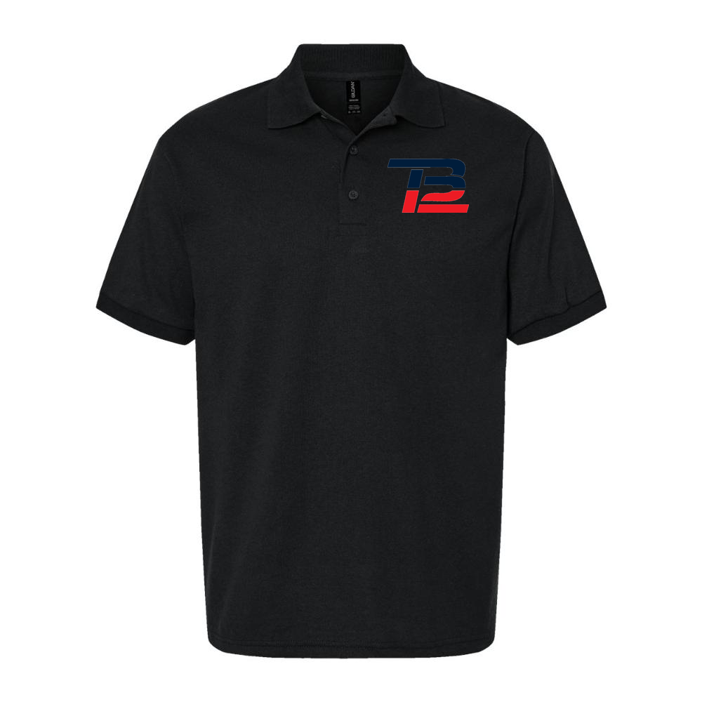 Men's Tom Brady 12 Dry Blend Polo - Black