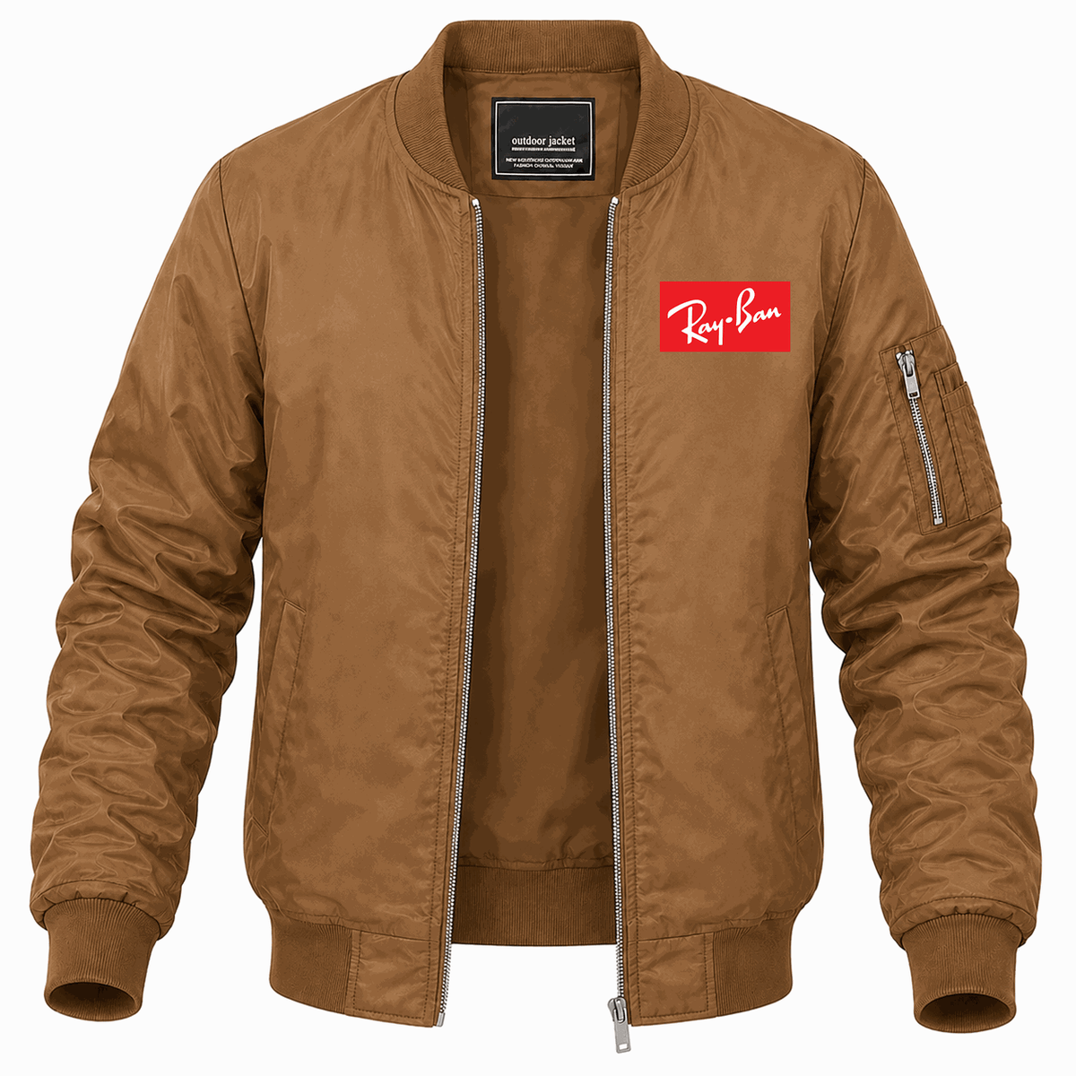 Men's Ray-Ban Lightweight Bomber Jacket - Brown