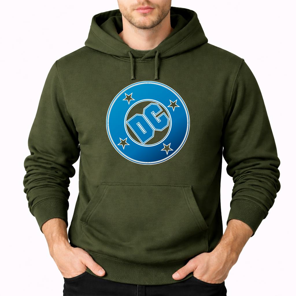 Men's DC Comics Pullover Hoodie - Army Green
