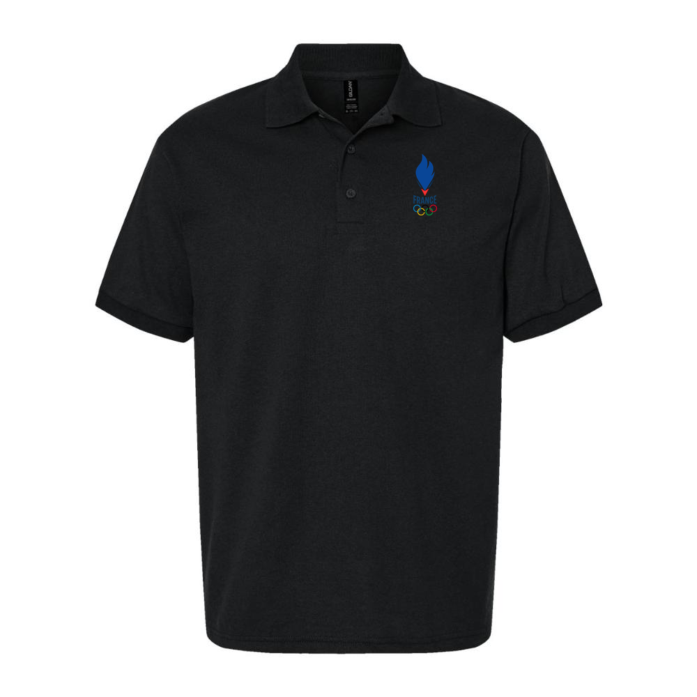 Men's France 2024 Dry Blend Polo - Black