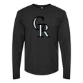 Men's Colorado Rockies Long sleeves Cotton Blend T-Shirt - Black