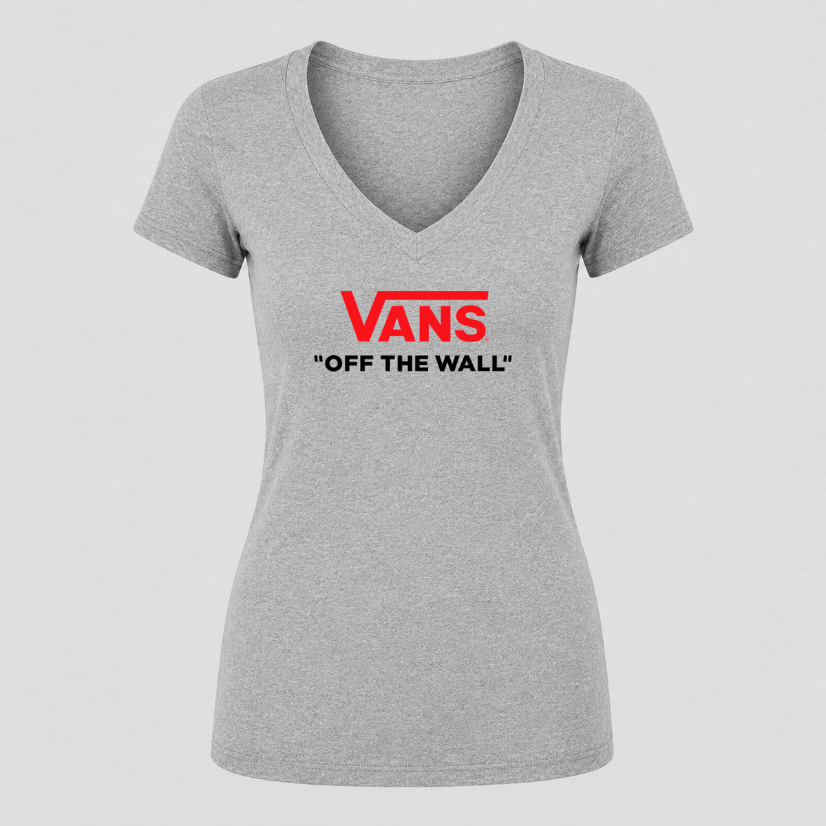 Women's Vans V Neck T-Shirt in gray
