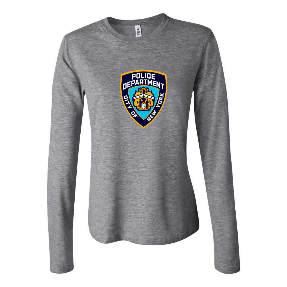 Women's NYPD Logo 1536x864 1 Long Sleeve T-Shirt - Gray