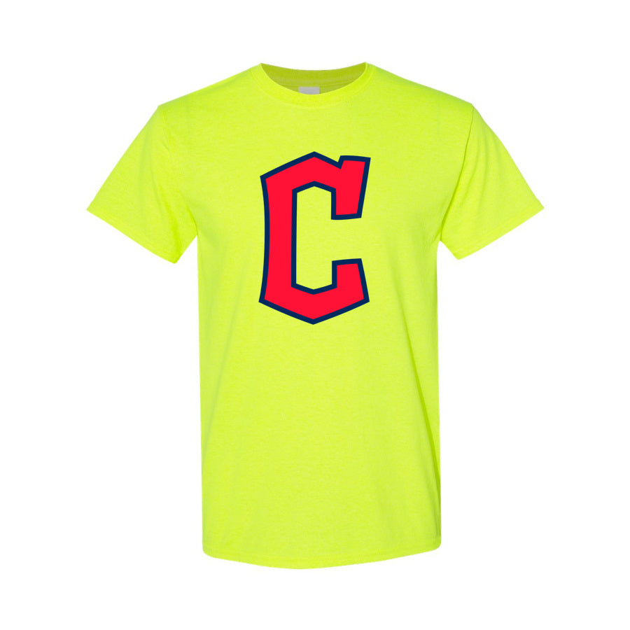 Youth's Cleveland Guardians Cotton T-Shirt - Safety Green