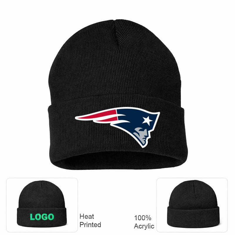 New England Patriots Black Beanie Hat