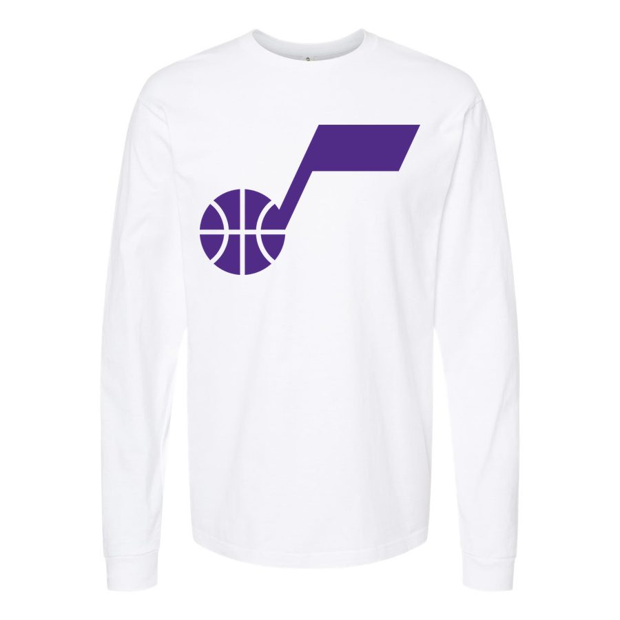Men's Utah Jazz Long sleeves Cotton Blend T-Shirt - White