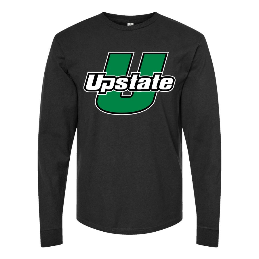 Men's USC Upstate Spartans Logo Long sleeves Cotton Blend T-Shirt - Black