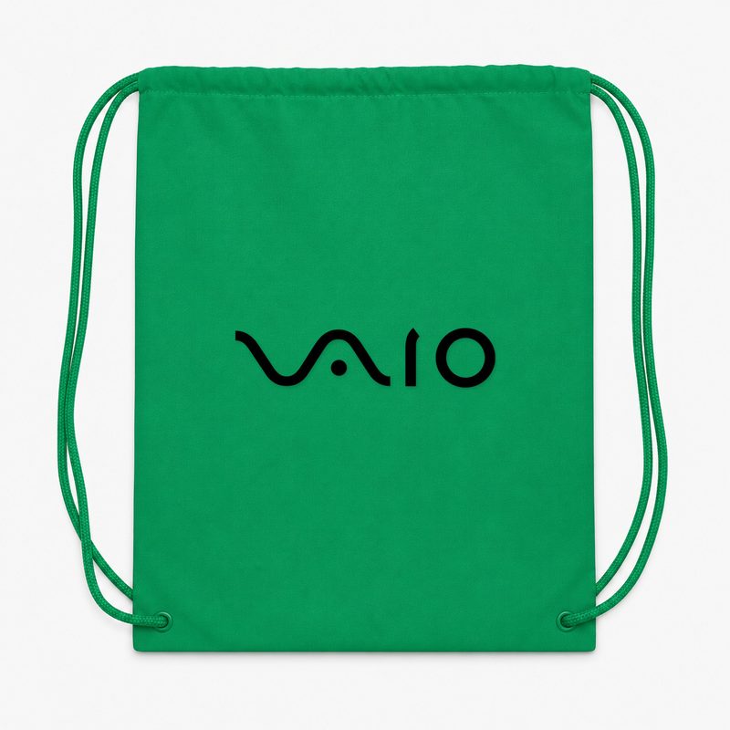Sony Vaio Curvy Black Drawstring Bag - Green