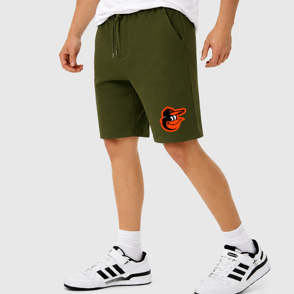 Men's Baltimore Orioles Cotton Shorts - Army Green