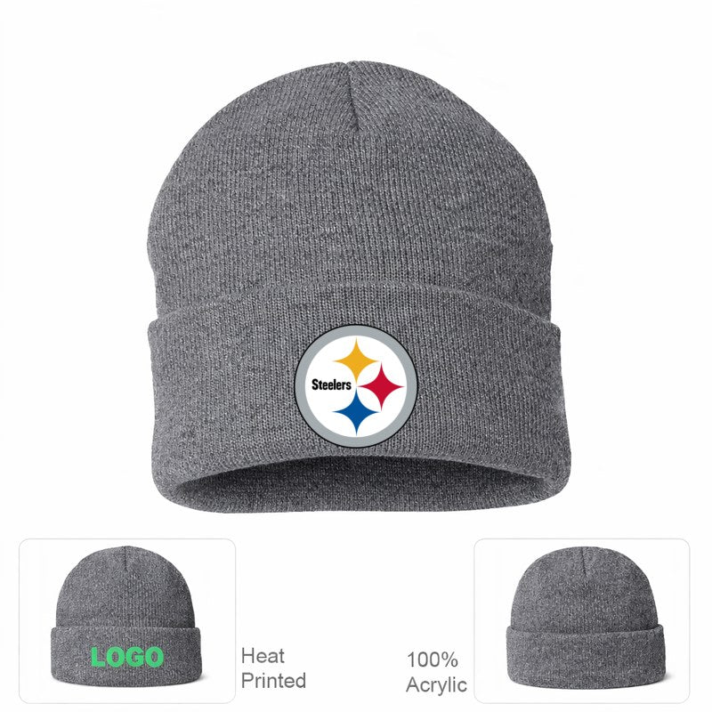 Pittsburgh Steelers Grey Beanie Hat