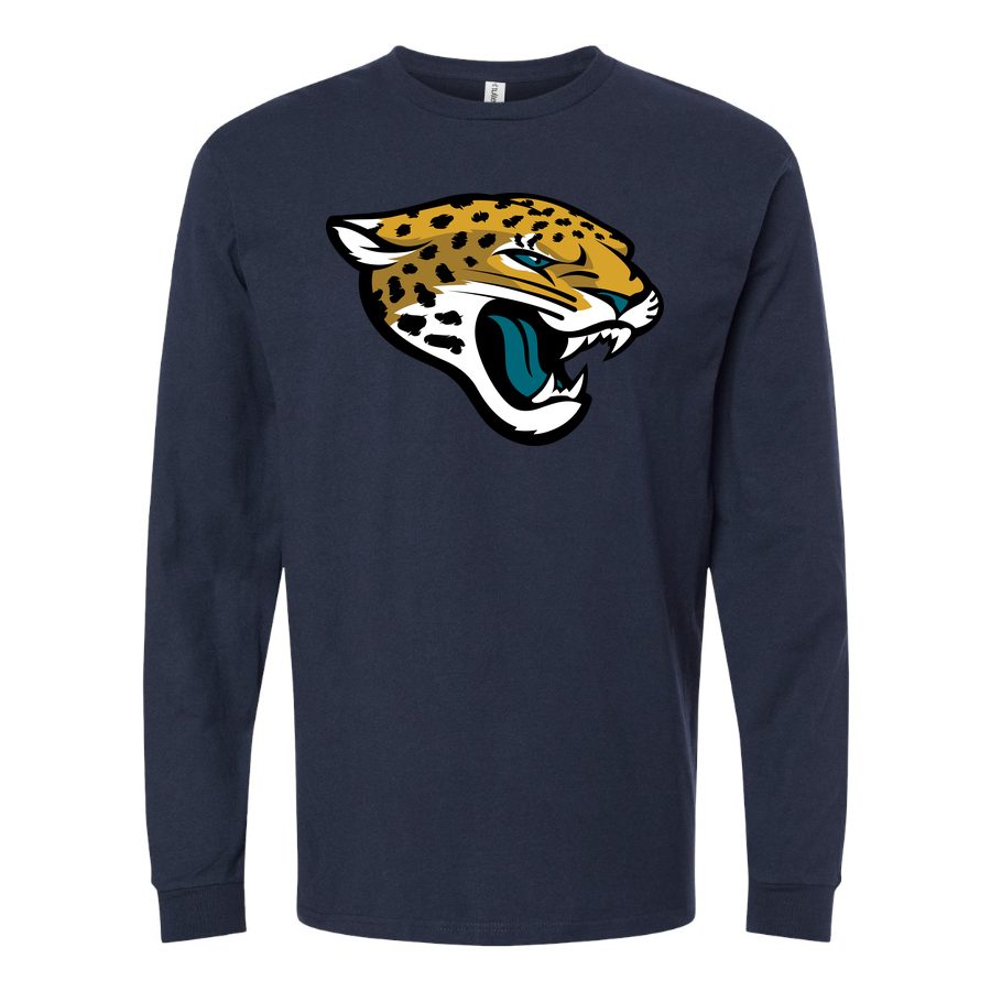 Men's Jacksonville Jaguars Long sleeves Cotton Blend T-Shirt - Navy