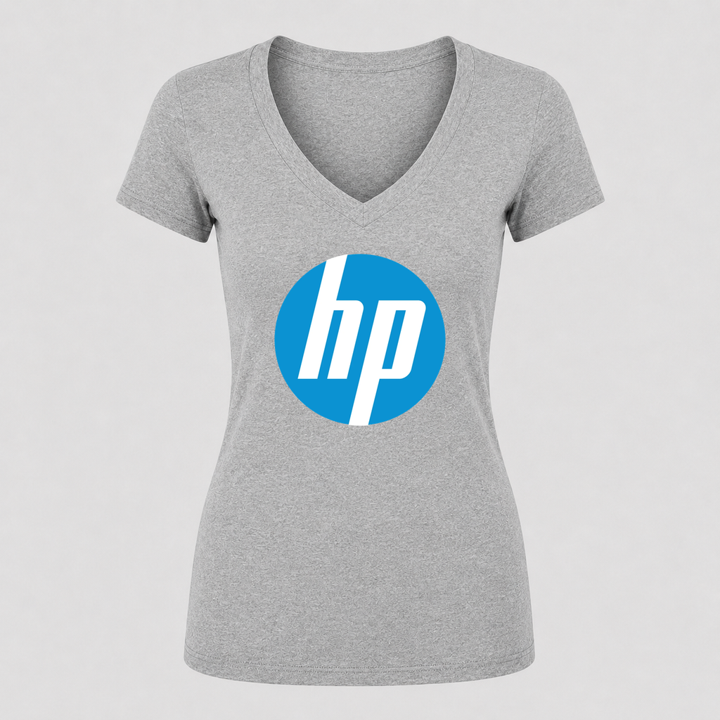 Women's HP V Neck T-Shirt in gray