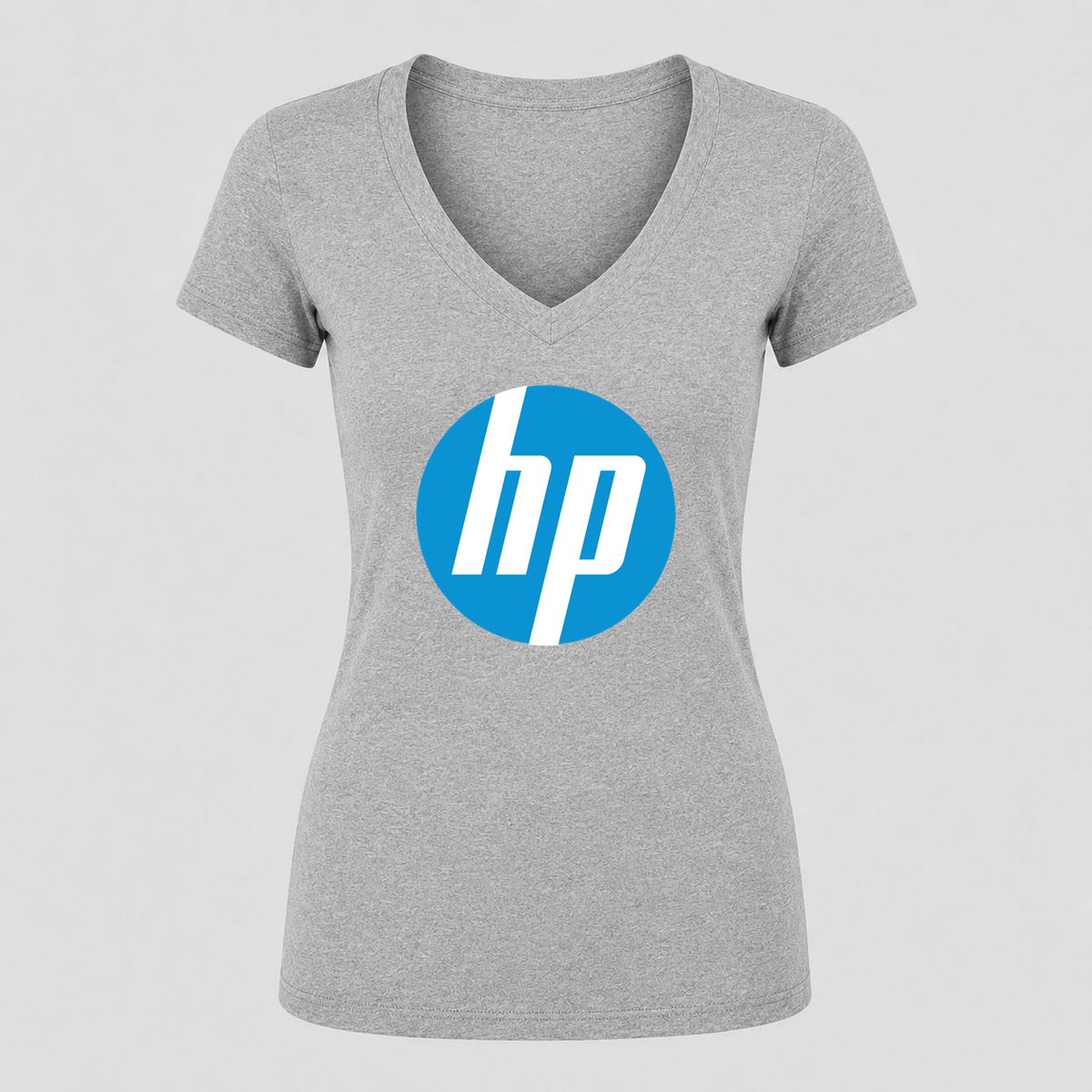 Women's HP V Neck T-Shirt in gray