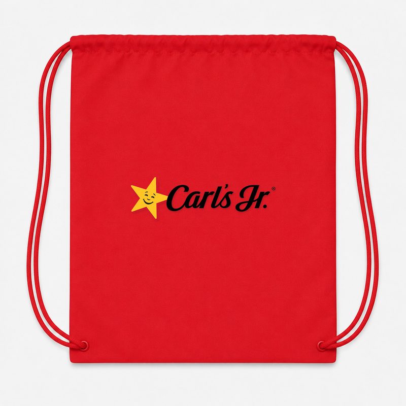 Carls Jr Drawstring Bag - Red