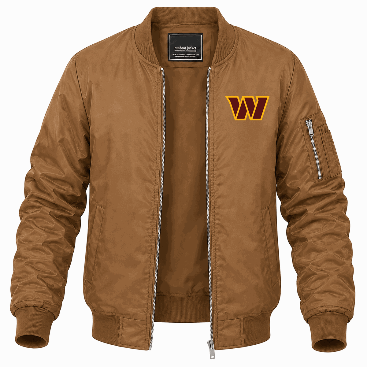 Men's Washington Commanders Lightweight Bomber Jacket - Brown