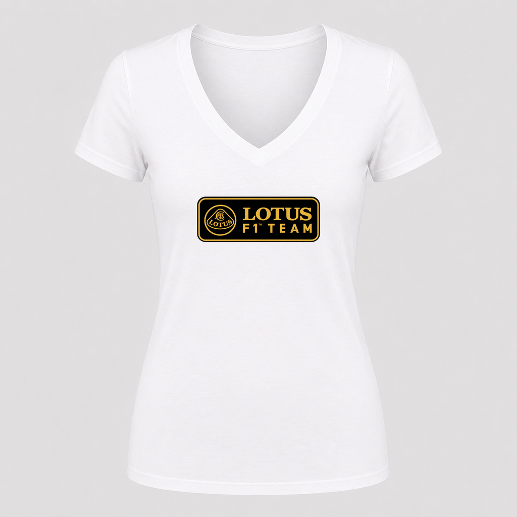 Women's Lotus F1 Team V Neck T-Shirt in white