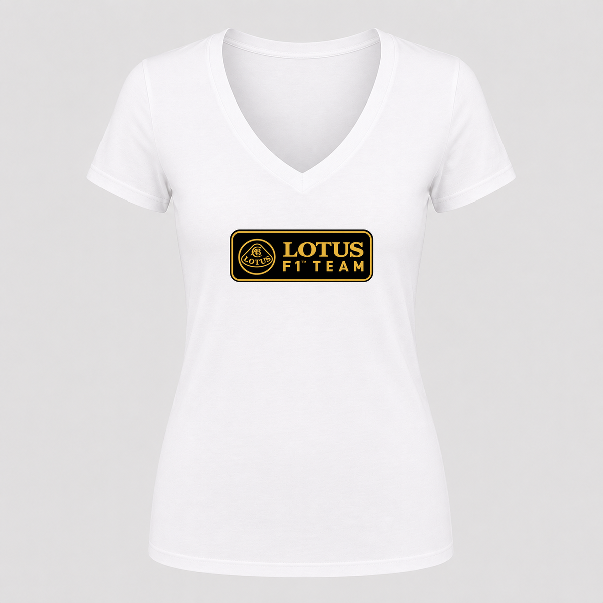 Women's Lotus F1 Team V Neck T-Shirt in white