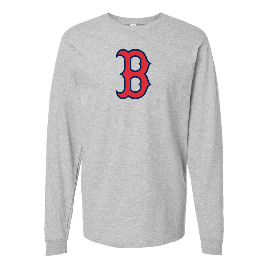 Men's Boston Red Sox Long sleeves Cotton Blend T-Shirt - Gray