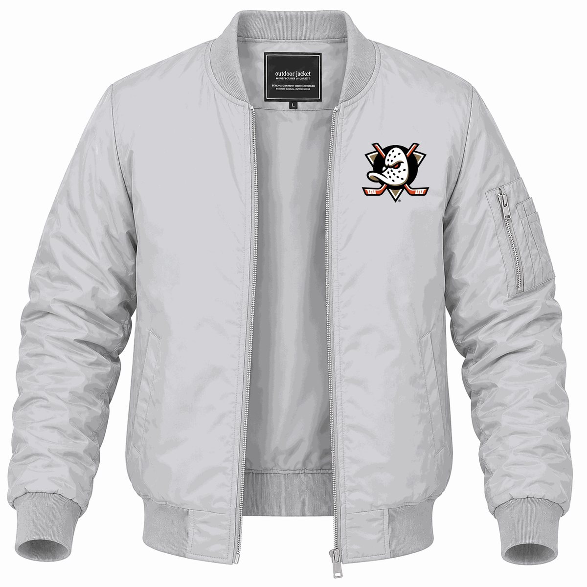 Men's Anaheim Ducks Lightweight Bomber Jacket - Gray