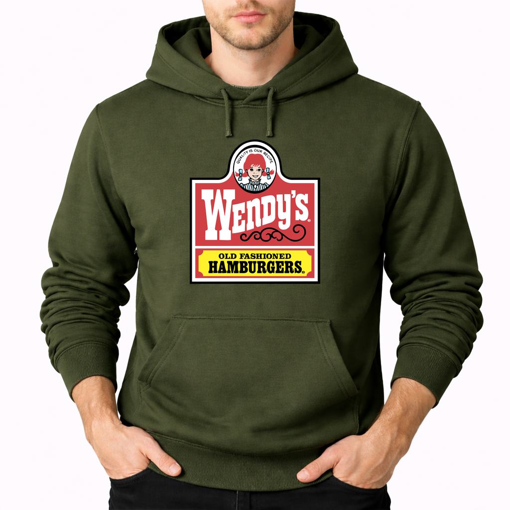 Men's Wendy's Pullover Hoodie - Army Green