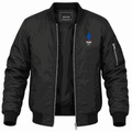 Men's France 2024 white logo Lightweight Bomber Jacket - Black
