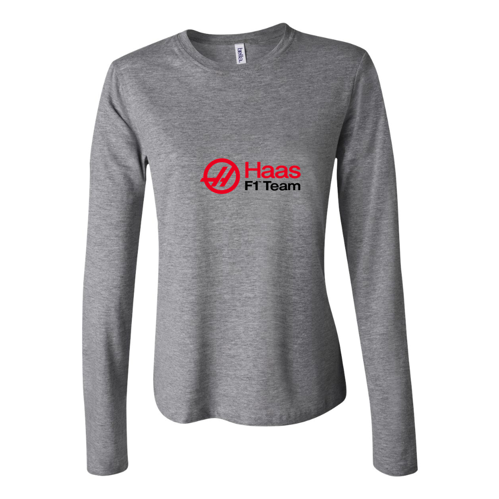 Women's Haas F1 Team Long Sleeve T-Shirt - Gray