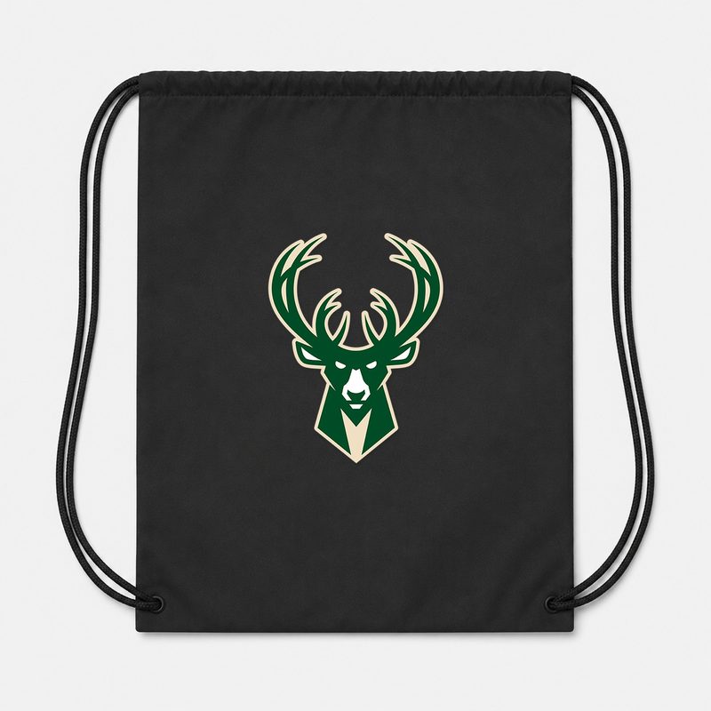 Milwaukee Bucks Drawstring Bag - Black
