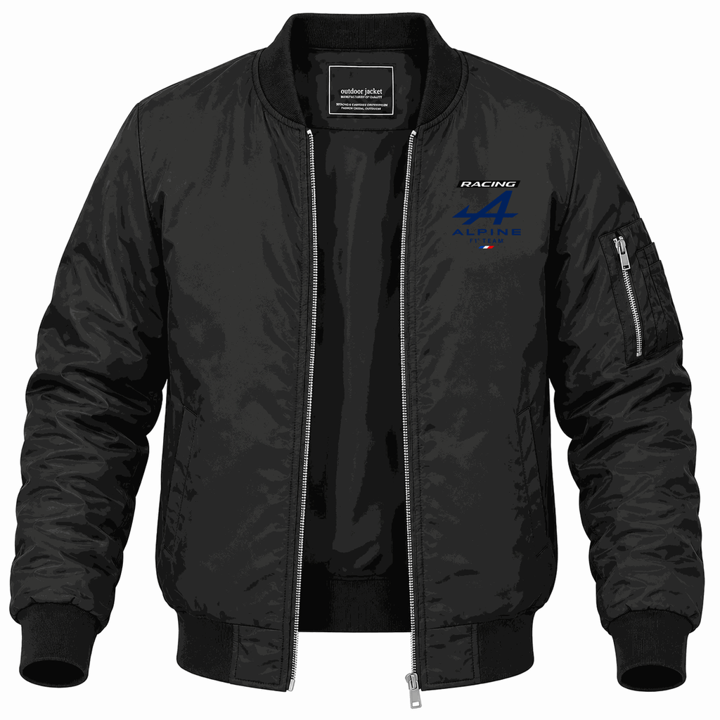 Men's Alpine F1 Team Lightweight Bomber Jacket - Black