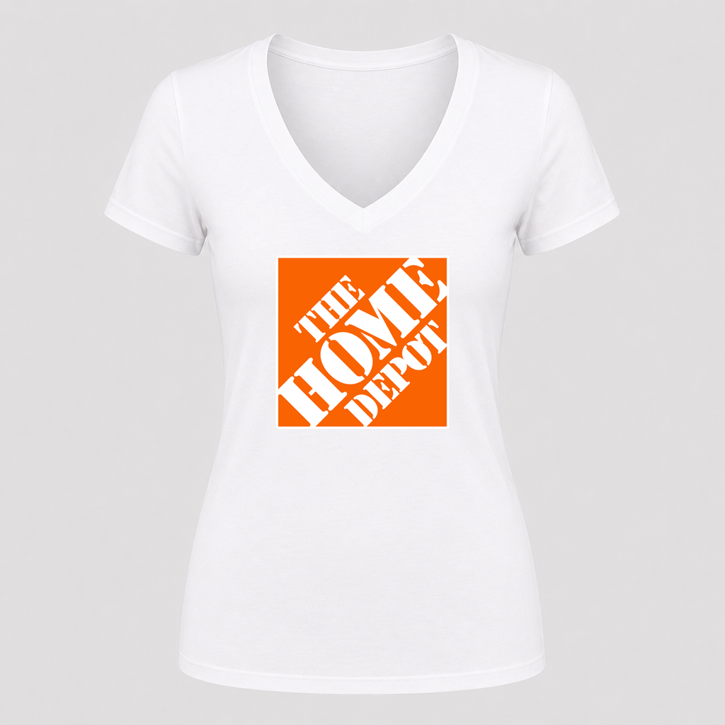 Women's The Home Depot V Neck T-Shirt in white