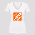 Women's The Home Depot V Neck T-Shirt in white