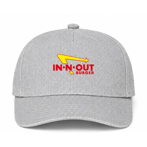 In-N-Out Burger Logo Gray Dad Baseball Cap Hat
