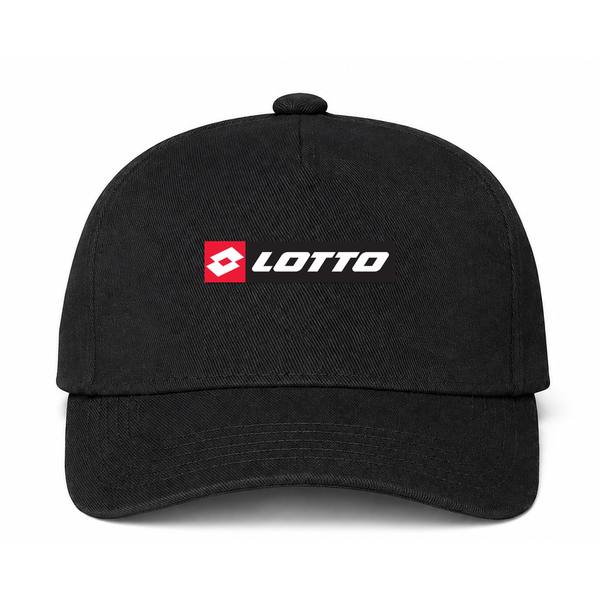 Lotto Logo Black Dad Baseball Cap Hat