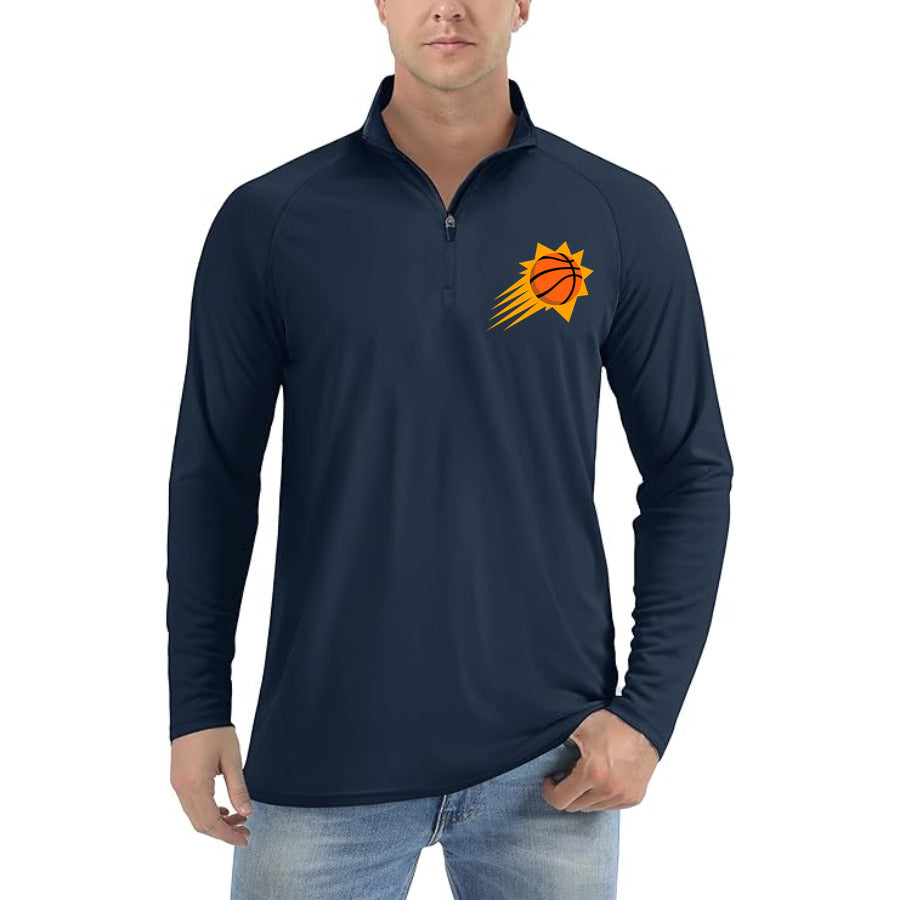 Phoenix Suns quarter-zip athletic shirt in Navy