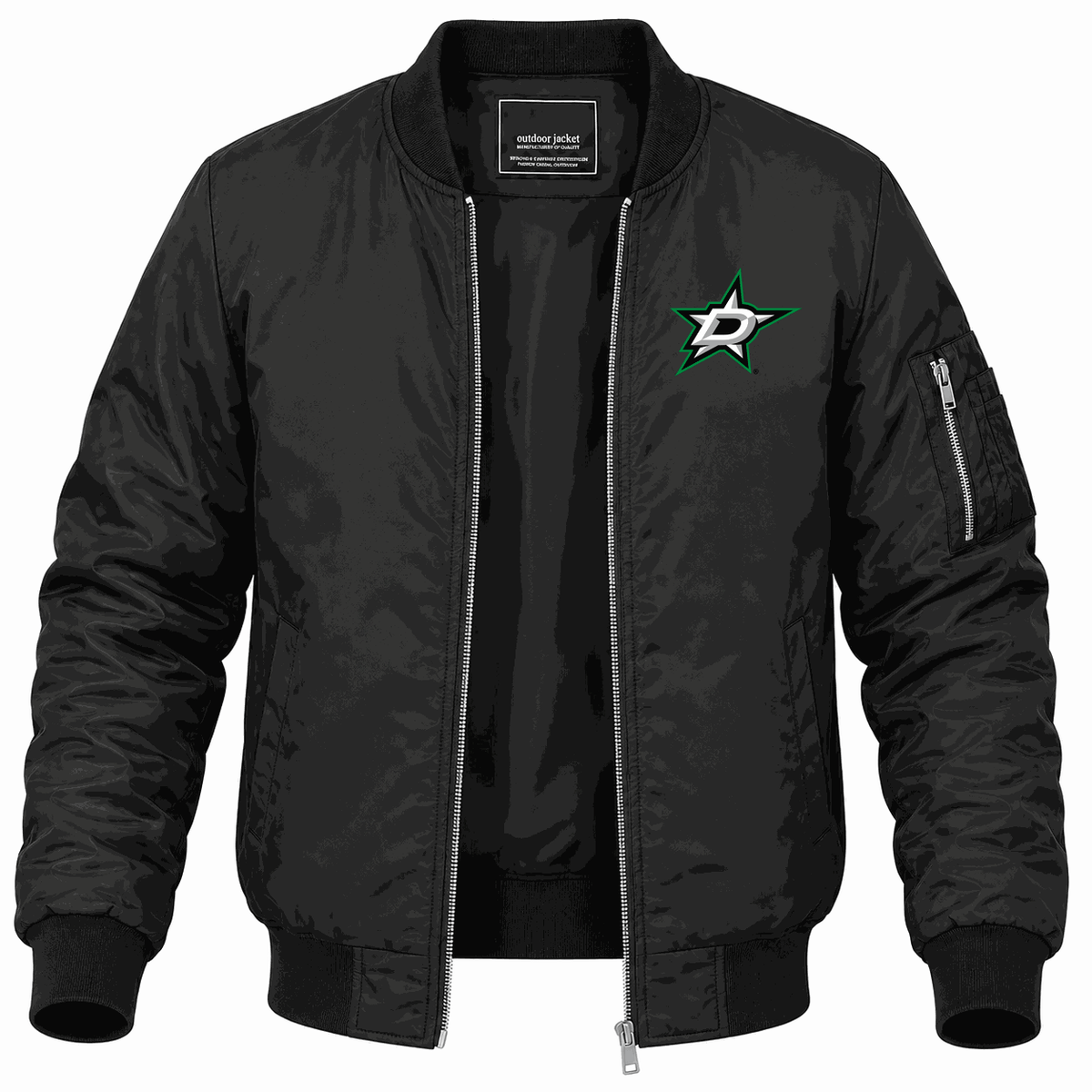 Men's Dallas Stars Lightweight Bomber Jacket - Black