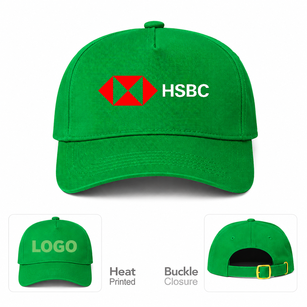 HSBC Kelly Green Dad Baseball Cap Hat