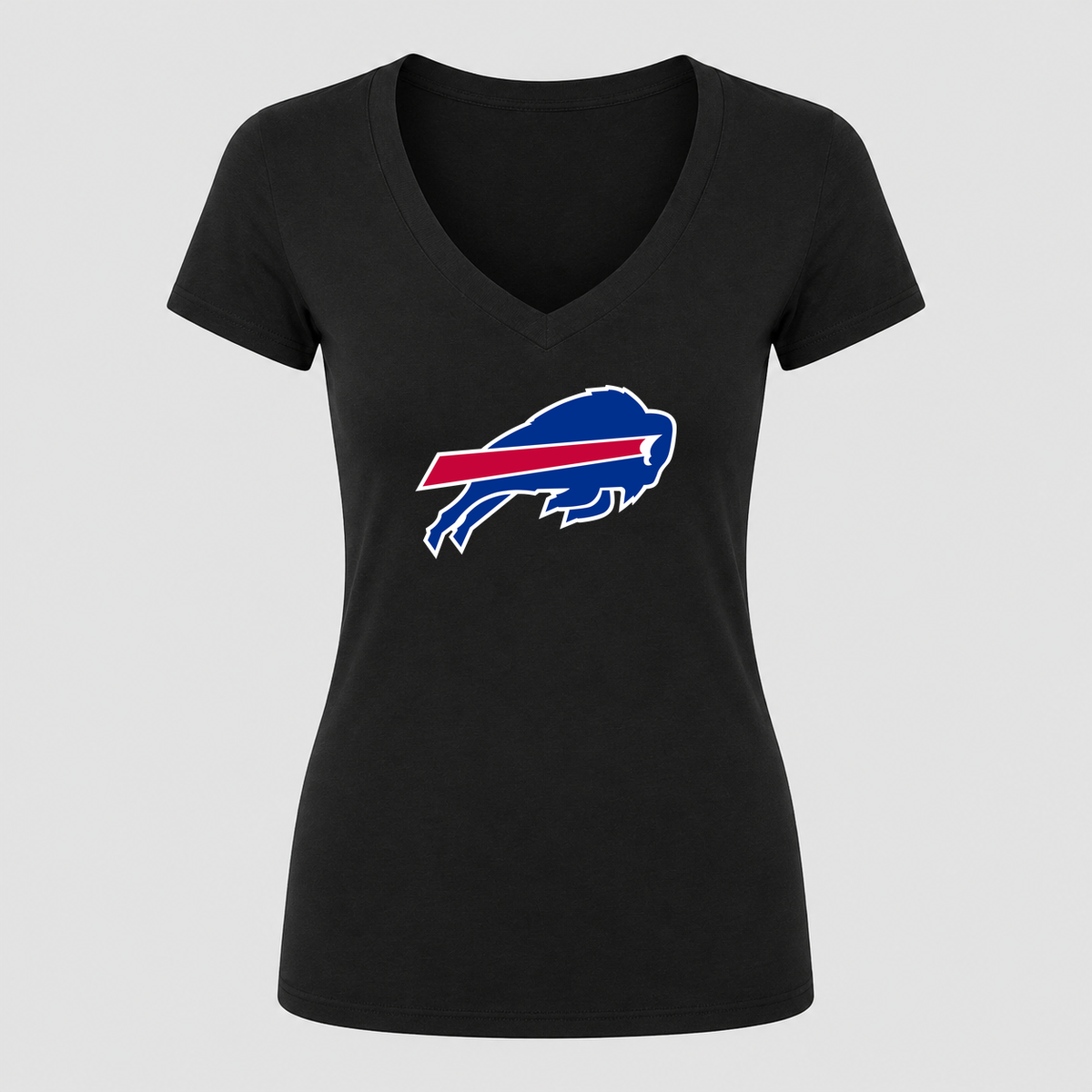 Women's Buffalo Bills V Neck T-Shirt in black