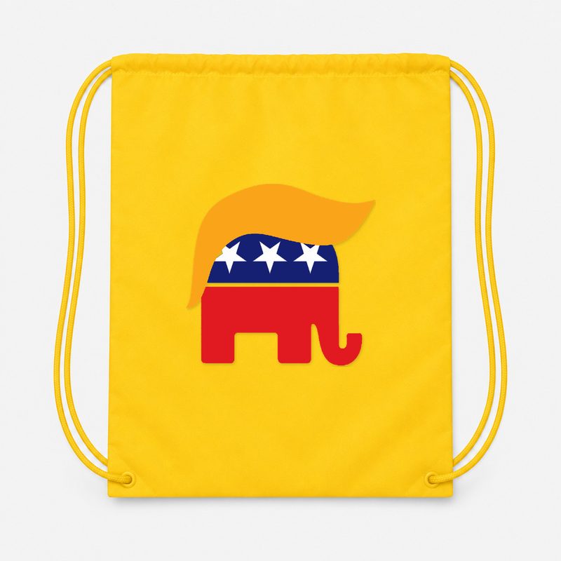 Donald Trump GOP Elephant Drawstring Bag - Yellow