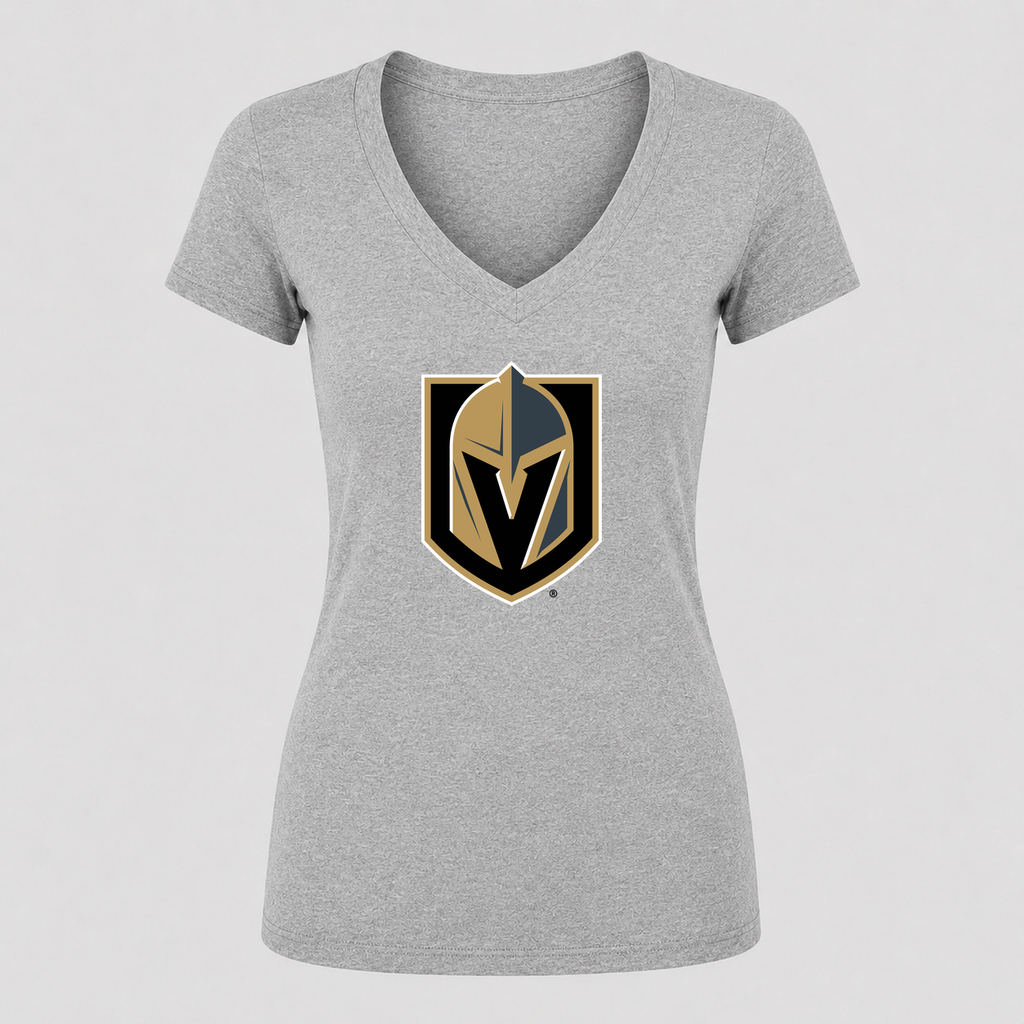 Women's Vegas Golden Knights V Neck T-Shirt in gray