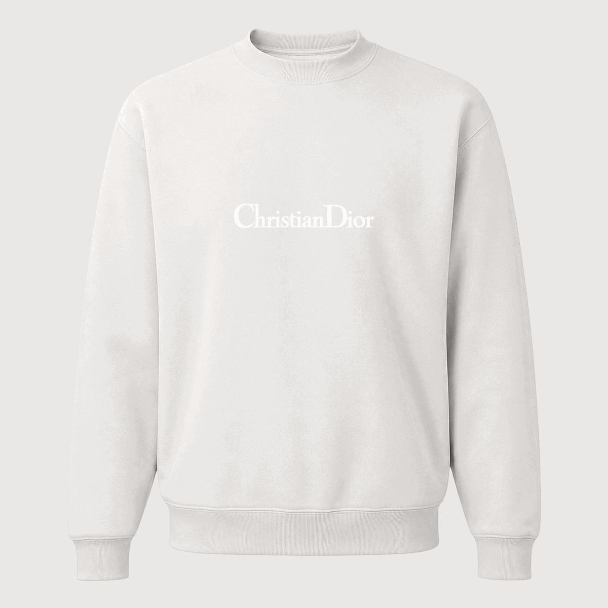 Men's Dior White Logo Crewneck Sweatshirt - White