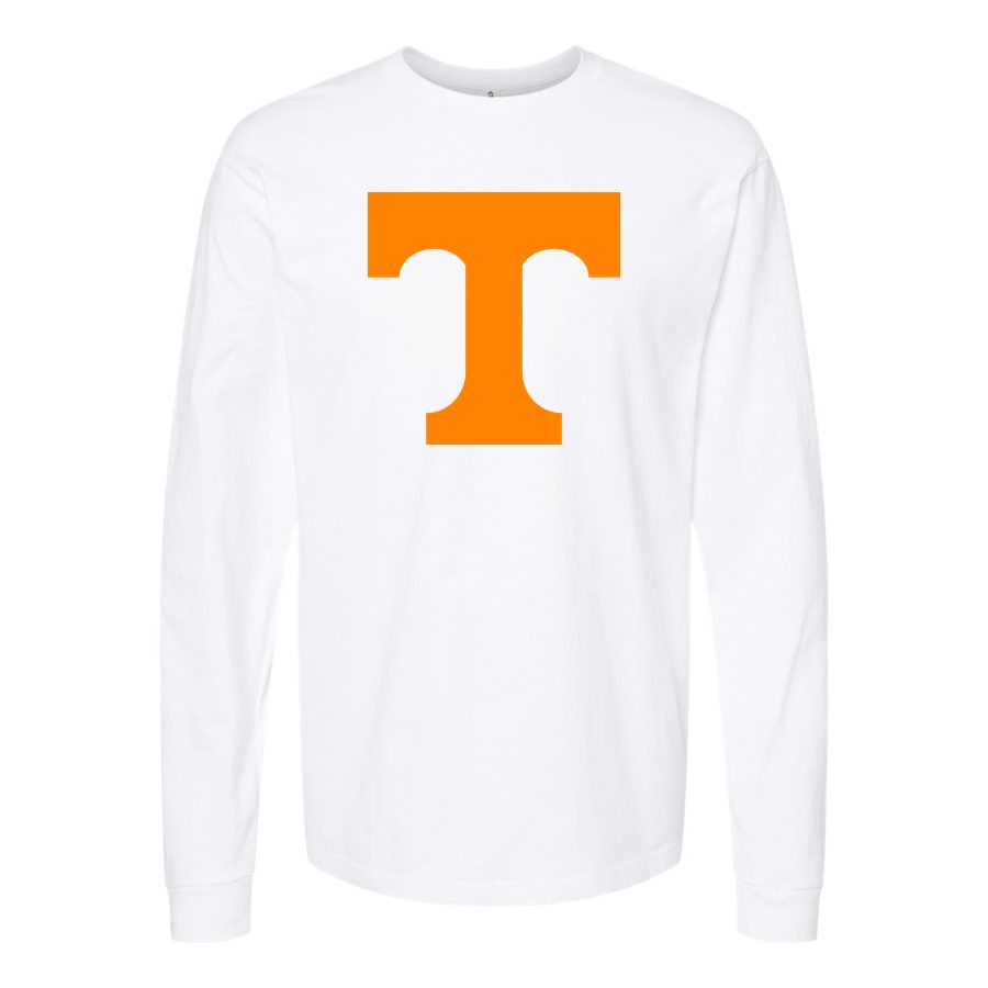 Men's Tennessee Volunteers Logo Long sleeves Cotton Blend T-Shirt - White