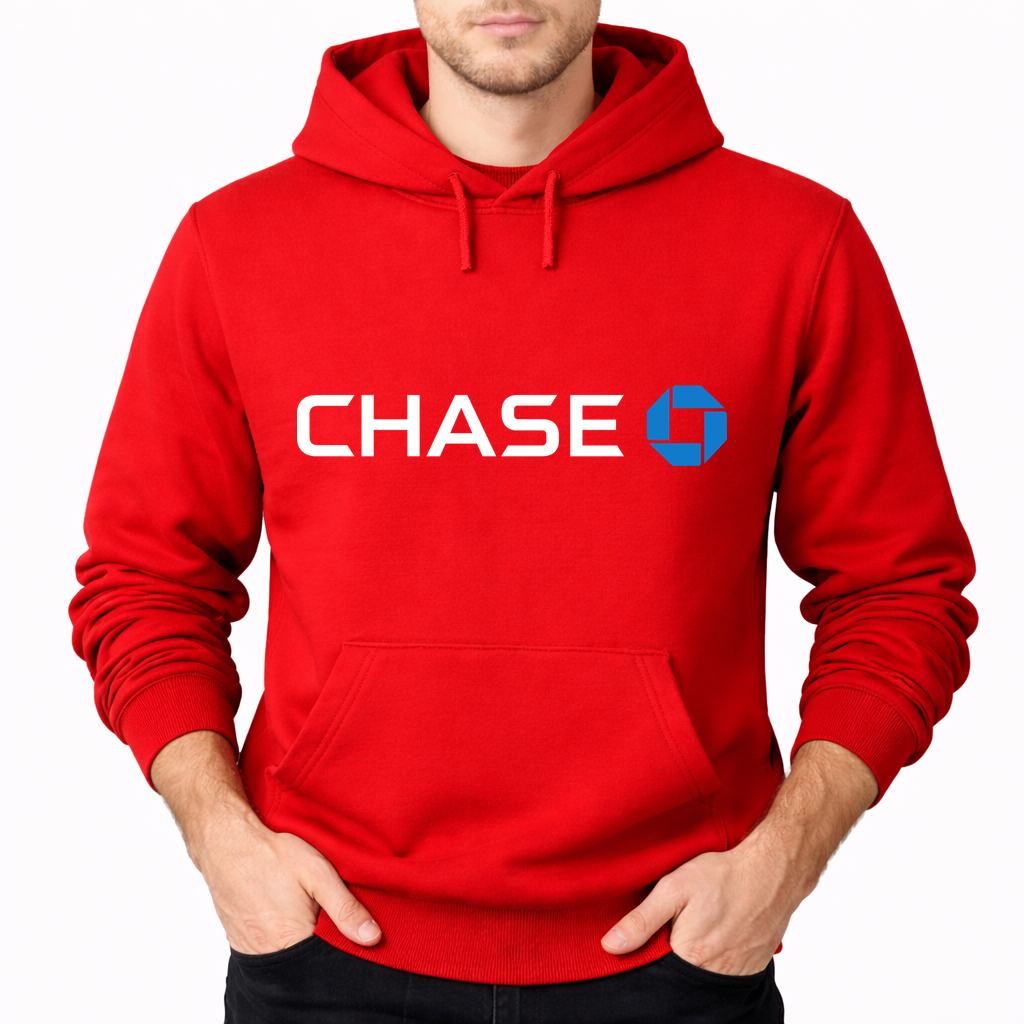 Men's Chase White Pullover Hoodie - Red