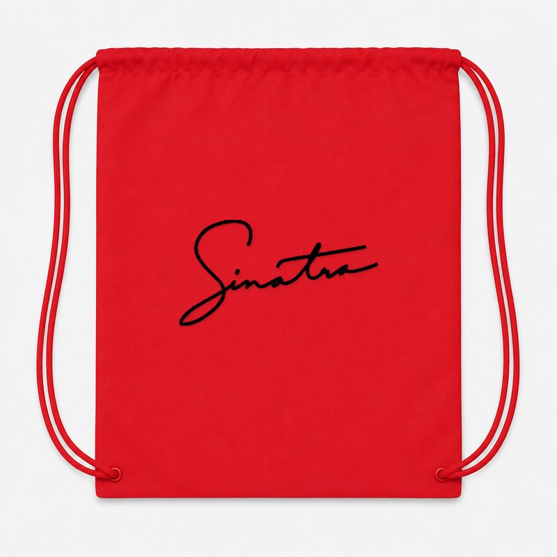 Frank Sinatra Drawstring Bag - Red