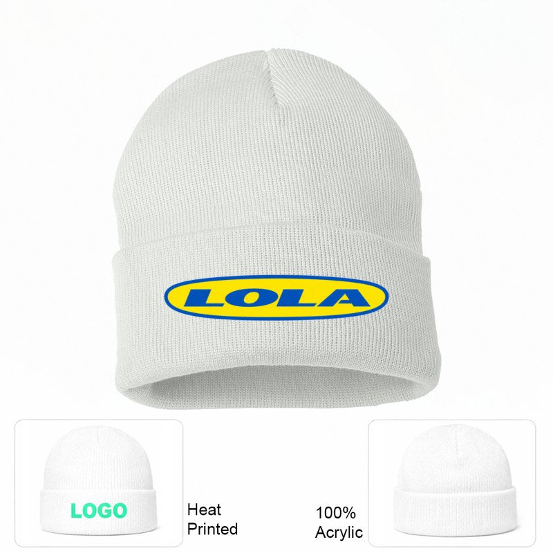 Lola White Beanie Hat