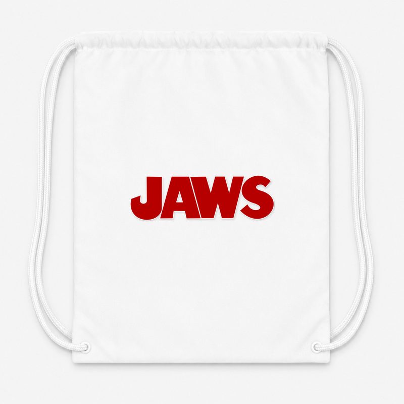 Jaws PNG3 Drawstring Bag - White