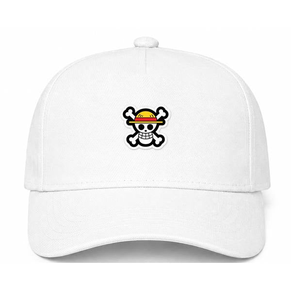Straw Hat Luffy Cartoon White Dad Baseball Cap Hat