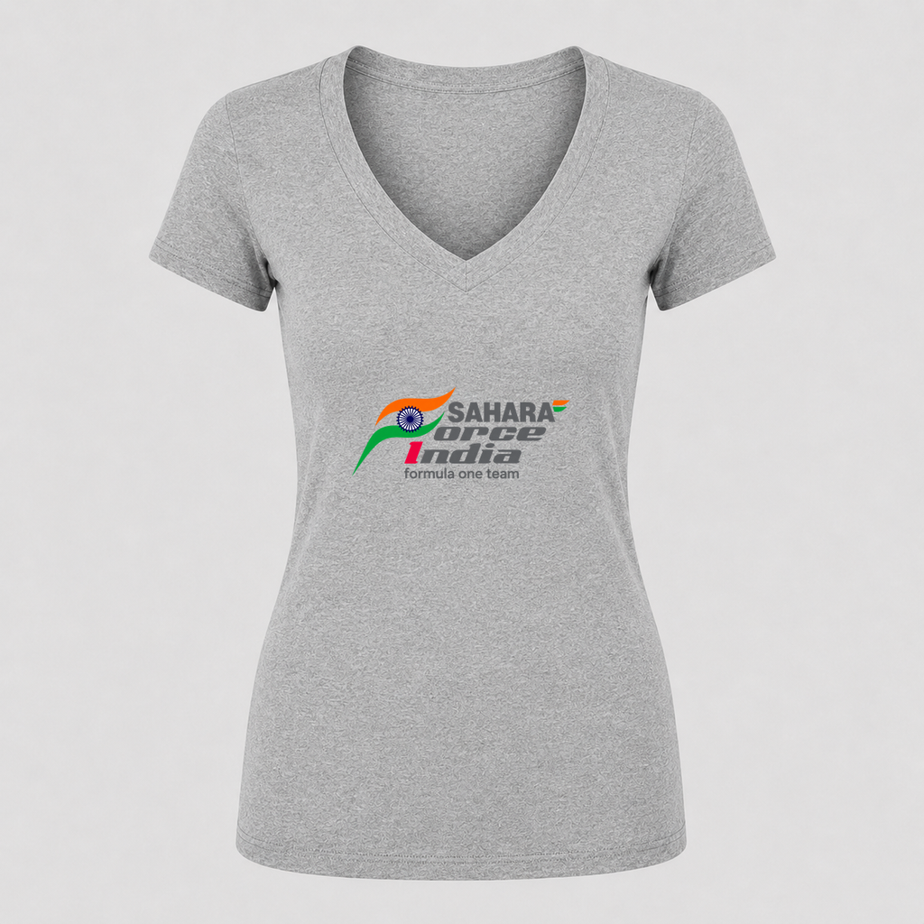Women's Sahara Force India Formula One Team V Neck T-Shirt in gray