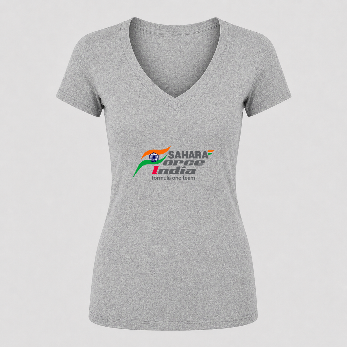 Women's Sahara Force India Formula One Team V Neck T-Shirt in gray